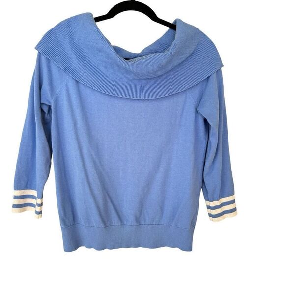 Tommy Hilfiger Foldover Off The Shoulder Sweater - Size Small - Picture 1 of 4
